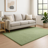 5' X 7' Green Shag Hand Woven Area Rug