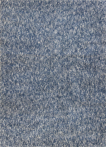 5' X 7' Indigo And Ivory Abstract Hand Woven Area Rug