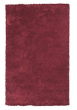 5' X 7' Red Shag Hand Woven Area Rug