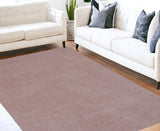 5' X 7' Pink Shag Hand Woven Area Rug