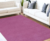 5' X 7' Hot Pink Shag Hand Woven Area Rug