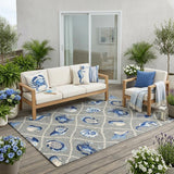 5' X 8' Gray Abstract Handmade Indoor Outdoor Area Rug