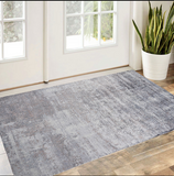 3' X 5' Slate Gray And Dark Gray Abstract Hand Loomed Area Rug