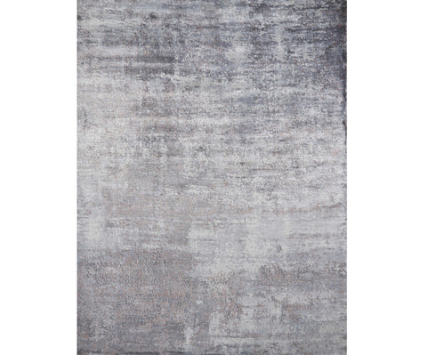 3' X 5' Slate Gray And Dark Gray Abstract Hand Loomed Area Rug