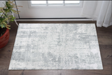 3' X 5' Dark Gray And Light Gray Abstract Hand Loomed Area Rug