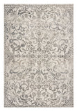 5' X 8' Ivory And Brown Floral Medallion Area Rug