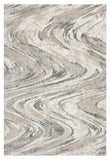 5' X 8' Gray And Tan Abstract Area Rug
