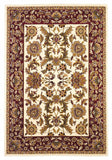 3' X 5' Navy Blue Ivory And Gray Floral Medallion Washable Indoor Outdoor Area Rug