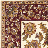 2' X 3' Ivory Red And Orange Floral Medallion Area Rug