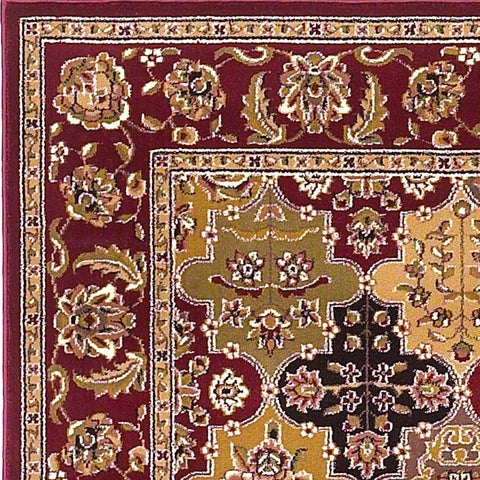 2' X 3' Red Orange And Black Quatrefoil Area Rug