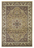 5' X 8' Cream And Black Trellis Indoor Outdoor Area Rug