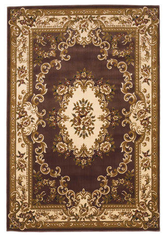 5' X 8' Green And Ivory Geometric Washable Indoor Outdoor Area Rug