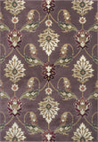 2' X 3' Plum And White Floral Area Rug