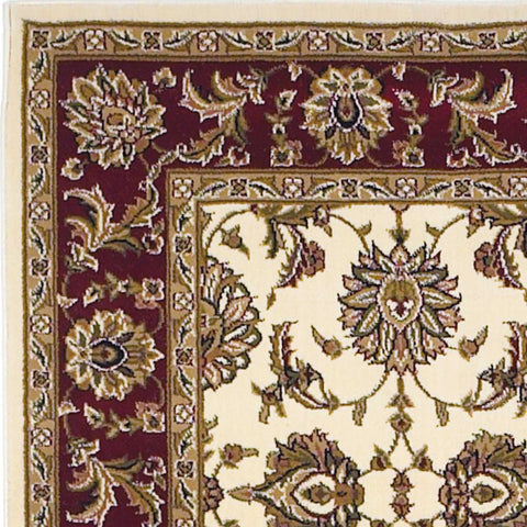 2' X 3' Ivory And Red Floral Area Rug
