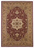 2' X 3' Red And Beige Floral Medallion Area Rug