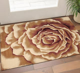 2' X 3' Ivory Brown And Red Floral Area Rug