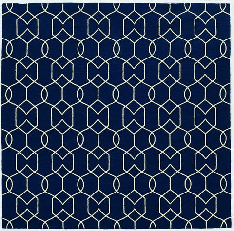 24" X 48" Brown And Turquoise Heart Outdoor Coir Door Mat