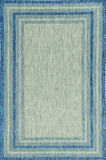 8' Lavender Ivory And Green Striped Washable Area Rug With UV Protection