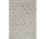 2' X 4' Sand Beige And Ivory Wool Geometric Hand Tufted Area Rug