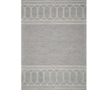 2' X 4' Gray And Ivory Wool Geometric Hand Tufted Area Rug