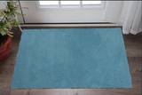 2' X 4' Blue Shag Hand Woven Area Rug