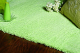 2' X 4' Green Shag Hand Woven Area Rug