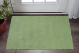 2' X 4' Green Shag Hand Woven Area Rug