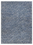 2' X 4' Indigo And Ivory Abstract Hand Woven Area Rug
