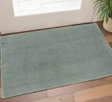 2' X 4' Slate Blue Hand Woven Area Rug