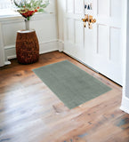 2' X 4' Slate Blue Hand Woven Area Rug
