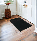 2' X 4' Espresso Shag Hand Woven Area Rug