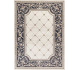 3' X 5' Gray And Ivory Floral Area Rug