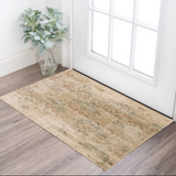 3' X 5' Champagne And Beige Damask Area Rug