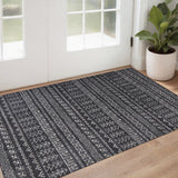 3' X 5' Gray Tribal Area Rug