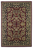 8' Red And Black Floral Runner Rug
