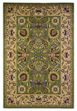 3' X 5' Green And Taupe Floral Area Rug