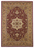 3' X 5' Red And Beige Floral Medallion Area Rug