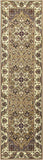 8' Beige And Ivory Floral Runner Rug