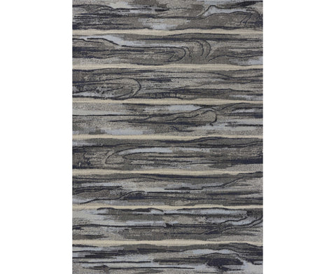 3' X 5' Gray Blue And Black Abstract Area Rug