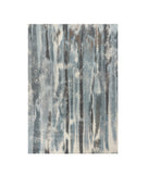 3' X 5' Teal Blue And White Abstract Area Rug