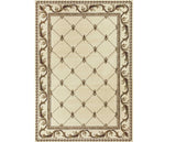 3' X 5' Ivory And Beige Floral Vines Area Rug