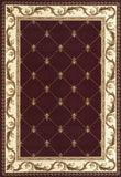 3' X 5' Red And Ivory Floral Vines Area Rug