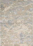 3' X 5' Sand Gray And Beige Abstract Area Rug