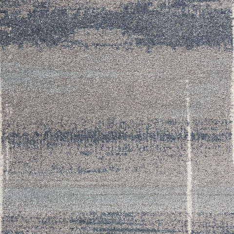 3' X 5' Blue And Gray Abstract Area Rug