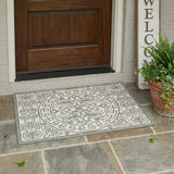3' X 5' Gray And Ivory Moroccan Indoor Outdoor Area Rug