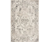 3' X 5' Gray And Tan Floral Distressed Area Rug