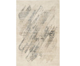 7' Gray and Ivory Abstract Runner Rug