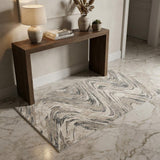 3' X 5' Gray And Tan Abstract Area Rug
