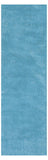8' Blue Hand Woven Runner Rug