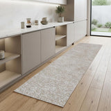 8' Ivory Shag Hand Woven Runner Rug